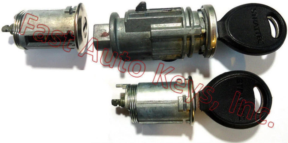 NUEVO Cerradura de interruptor de encendido Chrysler Jeep OEM + par de cerraduras de puerta con 2 llaves a juego Foto 1 de 1