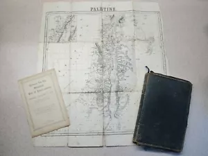 VINTAGE BIBLE 1900, MAP OF PALESTINE, NATIONAL DAY OF INTERCESSION SERVICE 1915 - Picture 1 of 12