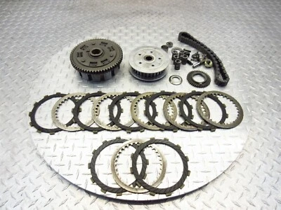 1989 87-94 Kawasaki Ninja EX500 500R Clutch Basket Inner Outer Plates Chain - Image 1 of 4