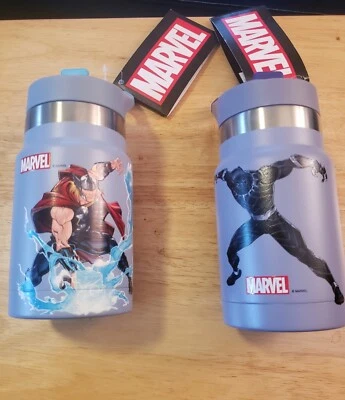 Lote de 2 | Botella de agua para niños Thor de acero inoxidable sellada al vacío de doble pared 12 oz Foto 1 de 4