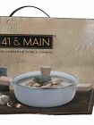 New 41 & Main 4.5 Qt Casserole With Lid  Wooden Handle