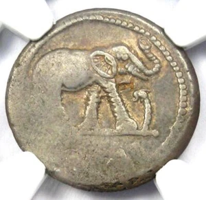 Julius Caesar AR Denarius Silver Elephant Coin 49 BC - Certified NGC Choice VF - Picture 1 of 4