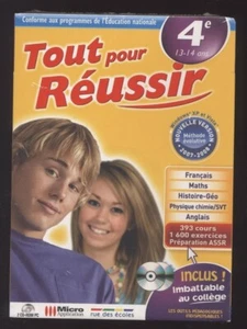Logiciel Scolaire 4ème 13-14 ans - Tout pour Réussir - NEUF sous Blister - Photo 1/2