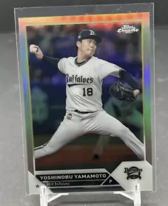 Yoshinobu Yamamoto 2023 Topps Chrome NPB Nippon #7 Refractor LA Dodgers Bowman - Picture 1 of 2