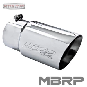 MBRP 12" STAINLESS STEEL EXHAUST TIP 5" INLET 6" OUTLET DUAL WALL ANGLED T5074 - Picture 1 of 4