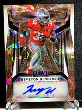 Treveyon Henderson 2023 Leaf Metal Pigskin Crystals /5 Auto BUCKEYES MINT👍