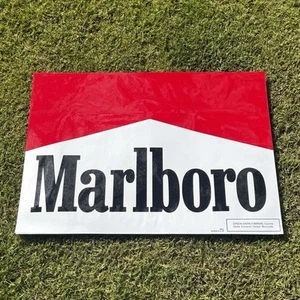 Vintage Marlboro Fenster Tür Werbung 90’s Decal Sticker Schild 22”x16” Neu aus altem Lagerbestand - Bild 1 von 9