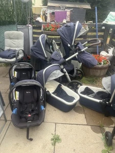 Silver Cross Wave Double Pram - Picture 1 of 8