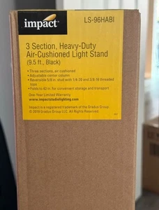 Impact LS-96HABI 3 Section Heavy-Duty Air-Cushioned Light Stand 9.5FT NEW - Picture 1 of 6