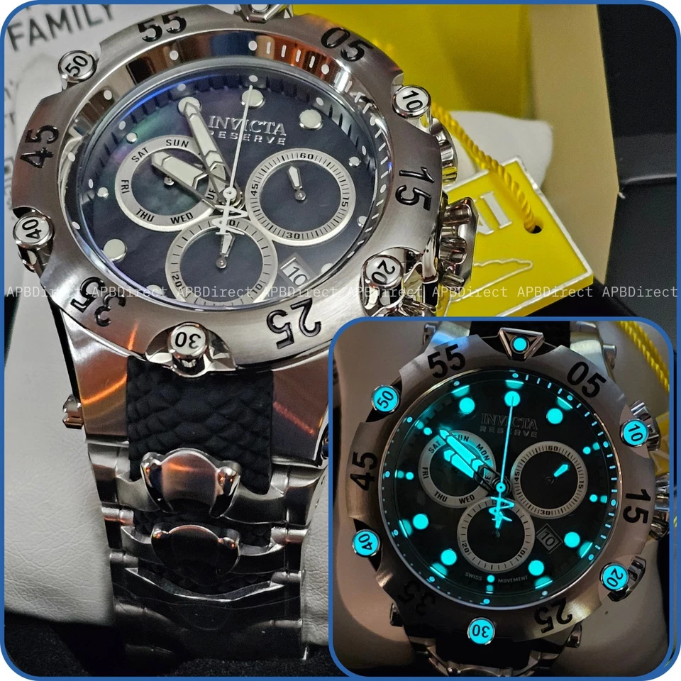 Invicta - Reloj cronógrafo para hombre Venom COBRA platino nácar suizo Z60 Foto 1 de 4