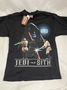 Vintage (M) 1990's Star Wars Episode 1 Phantom Menace T-Shirt Jedi Sith NOS Tags - Picture 1 of 6