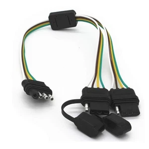4 Way Y-Splitter Plug Universal for Tailgate Light Bar and Trailer Lights Plu... - Bild 1 von 7
