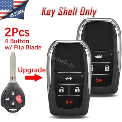 2 4Button Remote Key Fob Case Shell Convert for Scion xB xD 2008-2012 Flip Blade - Image 1 of 4