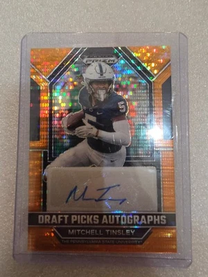 2023 Prizm Draft Picks - Autographs Mitchell Tinsley #DPA-MIT Orange Disco /49 - Image 1 of 2