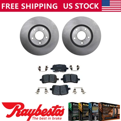 Rotores de freno delanteros + pastillas de freno de cerámica y herrajes para Chevrolet HHR 2006-2011 Foto 1 de 4