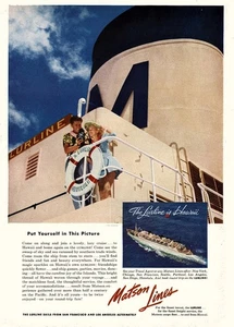 1953 Matson Lines: Lurline Put Yourself In This Picture Vintage Print Ad - Picture 1 of 1