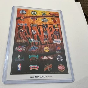 Tarjeta de póster promocional con logotipo de la NBA de los Lakers Bulls Spurs Knicks Costacos de colección 4 X 6 - Imagen 1 de 4