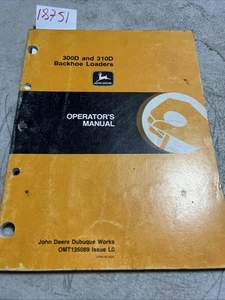 John Deere 300D and 310D Backhoe Loaders Operator's Manual OMT135089 Issue L0 - Picture 1 of 7