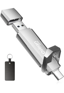 256GB USB Solid State Drive Up to 1000MB/s USB 3.2 Gen 2 Dual SSD USB A + USB C - Afbeelding 1 van 5