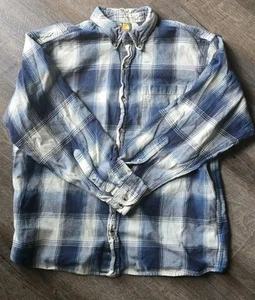 Camisa de franela manga larga con botones Bass Pro Shop para hombre talla L azul - Imagen 1 de 2