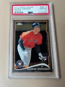 2014 Topps Chrome Update #MB-4 George Springer RC Rookie Graded PSA 10 - Picture 1 of 5