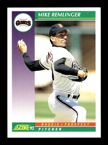 MIKE REMLINGER ⚾ 1992 Score Baseball Card #410 RC San Francisco Giants - Picture 1 of 2