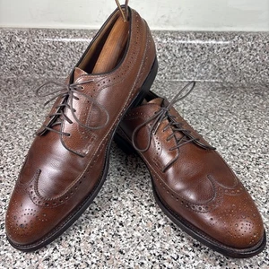 Alden 639 Antik braun Alpin genarbtes Kalbsleder lange Flügel Blucher Herren 11A/C GUC - Bild 1 von 24