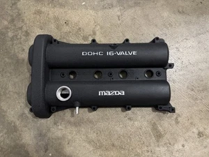 1990-1993 MAZDA MIATA VALVE COVER Na6 1.6 Wrinkle Black With Silver Lettering - Picture 1 of 5