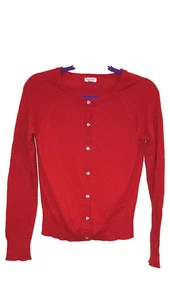 Cat & Jack Girl's Red Glitter Cardigan Sweater XL 14-16 - Picture 1 of 9