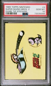 1989 Topps Nintendo Game Tip Stickers 4 Super Mario Bros. 2 - PSA 10