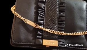 Michael Kors Crossbody Gold chain Hardware Bag Black - Picture 1 of 10