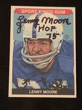 HOF LENNY MOORE 2013 SPORTKINGS SIGNED AUTOGRAPHED CARD #286 BALTIMORE COLTS