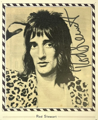 Rod Stewart / Slade Signed Autograph Promo Photo Scrap Book Page COA Cover
