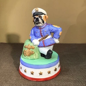 Marine Corp Bulldog Spieluhr GETESTET! 1986 CMSR IMPORT SELTENE SPIELUHR! - Bild 1 von 6