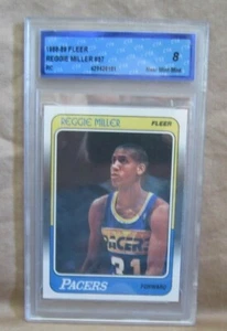 REGGIE MILLER RC 1988-1989 FLEER ROOKIE STANDING POSE CARD#57 CTA8!PACERS G HOF - Picture 1 of 2