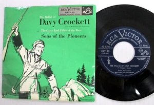 SONS OF PIONEERS 45 Ballad Of Davy Crocket / Grave Yard VG+ w/ Pic Slv Mc 1651 - Picture 1 of 2