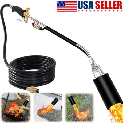 AIRKOUL Portable Propane Torch Weed Burner Ice Snow Melter Outdoor Flame Thrower w/ Hose