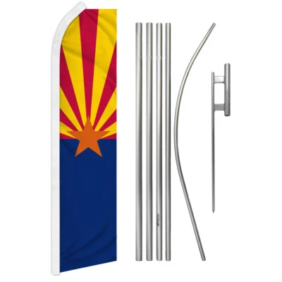 Arizona Swooper Flutter Feather Advertising Flag Kit Large Arizona Flag AZ State - Image 1 of 4