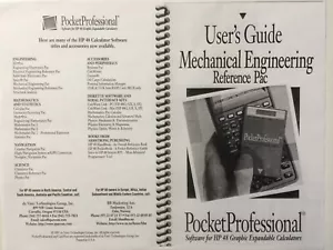 Manuale per Sparcom Ingegneria Meccanica di Riferimento Pac per HP 48SX/48GX Calc - Foto 1 di 7