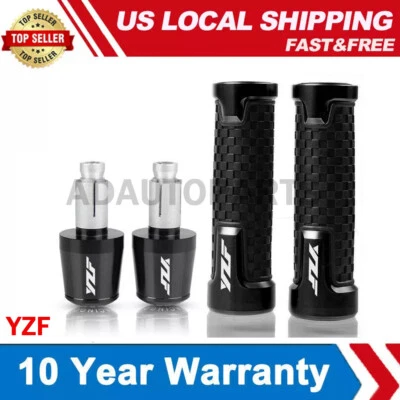 Motorcycle For Yamaha YZF R3 R6 R1 7/8" Handlebar Hand Grips Handle Bar End Cap Foto 1 de 4