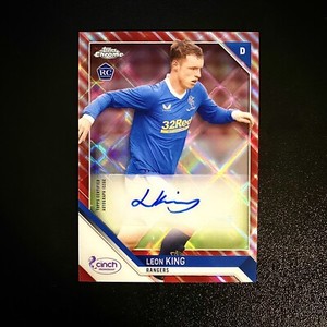 Leon King RC - Topps Chrome SPFL 2021/22 - Red /5 Auto - Rangers