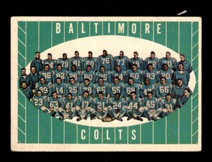 1961 Topps #9 Baltimore Colts   VG X2915970