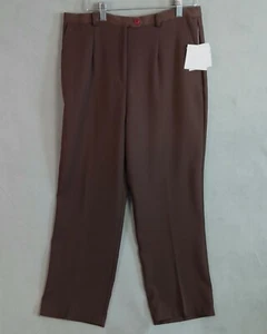 Sag Harbor Women's Petite Stretch Straight Leg Pants Size 12P Java NWT - Picture 1 of 14