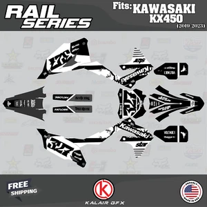 Kit de gráficos para KAWASAKI KX450 (2019-2023) Rail Series - Blanco - Imagen 1 de 6