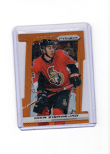 2013-14 Panini Prizm Orange Die Cut Prizm Refractor Mika Zibanejad 28/50