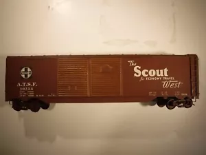Santa Fe ATSF Double Door Boxcar 2-Rail O Scale Model Trains Unknown Maker Brass - Picture 1 of 9