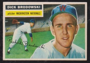 Topps Baseball 1956 #157 Dick Brodowski espalda gris casi nuevo *** envío gratuito *** - Imagen 1 de 1
