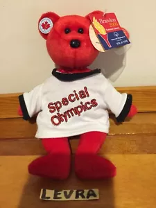#861 Brandon 2006 I Love CANADA Special Olympics tag & pin Ty Beanie Baby Bear - Picture 1 of 10