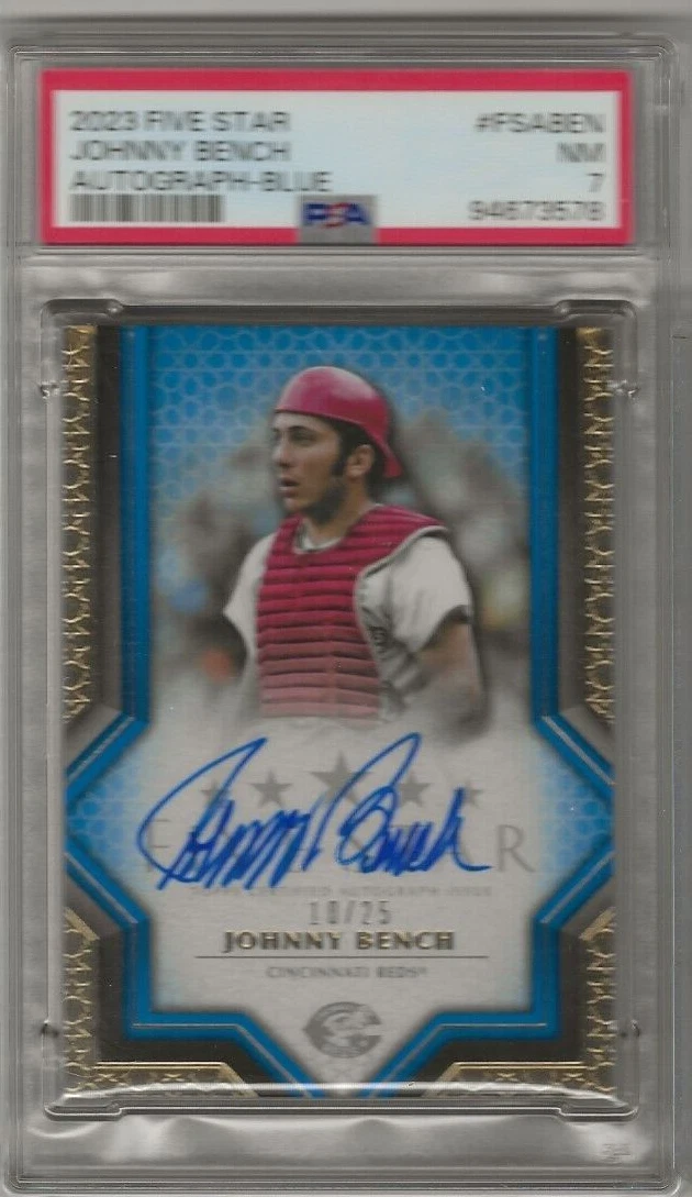 Johnny Bench Cincinnati Reds Baseball Serial Numbered Sports