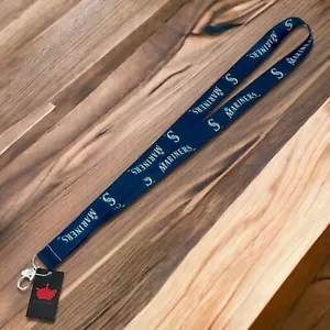 MLB Official Aminco Seattle Mariners Lanyard Blue w Silver Metal Clip NWT - Picture 1 of 7